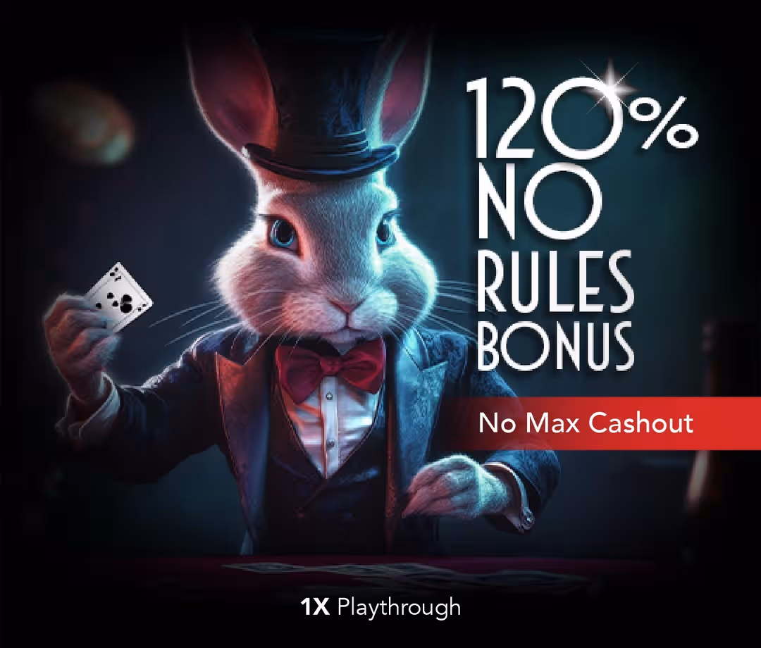 Slotbunny 120% first-deposit bonus